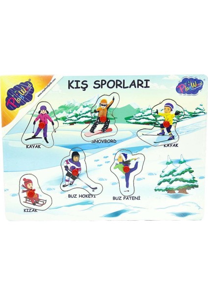 Ahşap Tutmalı Sporlar Yapboz