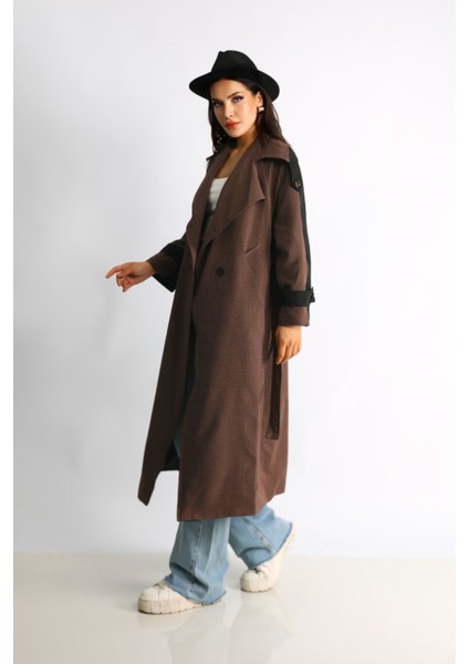 Şık Taş Rengi Düğmeli Trençkot – Rahat ve Modern Kesim fiyatları