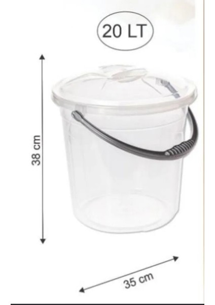 20 Litre Çok Amaçlı Kova – Şeffaf Kapaklı, Dayanıklı Plastik fiyatları