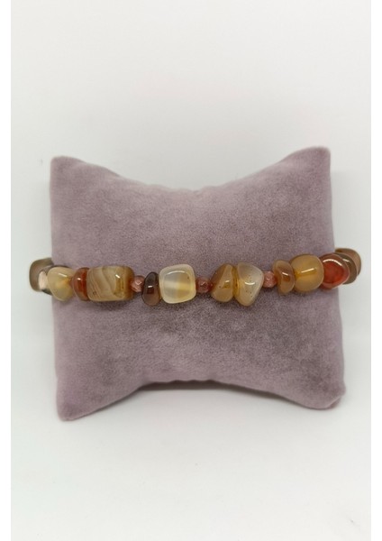 Kırık Kesim Akik ve Sitrin Doğal Taşlı Bileklik fiyatları