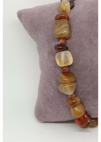 Kırık Kesim Akik ve Sitrin Doğal Taşlı Bileklik modelleri