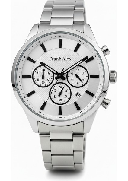 Erkek Kol Saati Gümüş Renk, Gümüş Kadran - Şık Metal Kordon, 2 Yıl Garantili