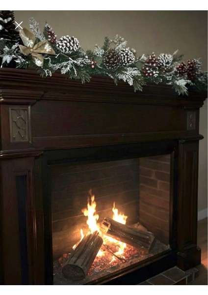 Hazır Süslenmiş Yılbaşı Çam 230 cm Garland 300 Dallı