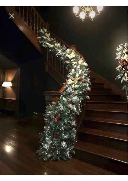 Hazır Süslenmiş Yılbaşı Çam 230 cm Garland 300 Dallı fırsatları