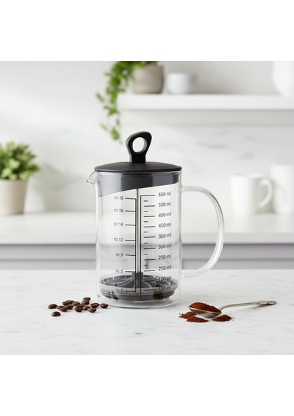 Ölçü Baskılı French Press 660 ml