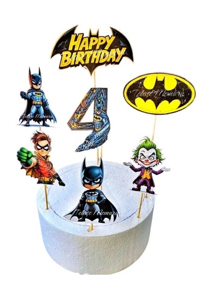 4 Yaş Batman Doğum Günü Pasta Süsü - Batman (Yarasa Adam) Pasta Süsü ve Doğum Günü Konsepti