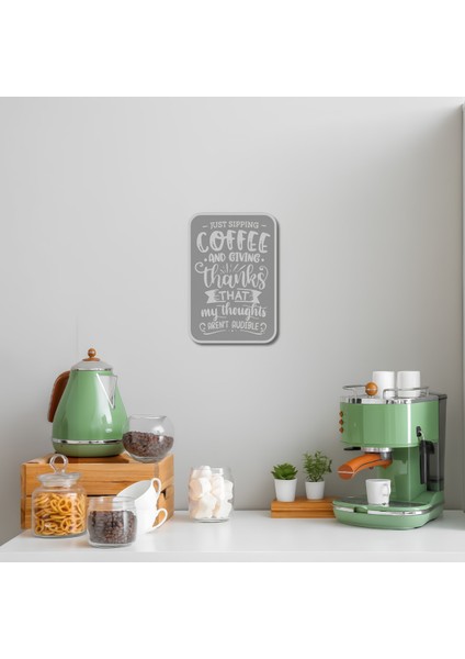 “just Sipping Coffee” Duvar Süsü – Sert Plastik 13X20 cm fiyatları