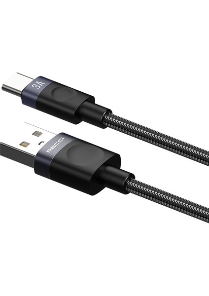 RS50C Usb-A To Type-C Örgü Tasarımlı Hızlı Şarj Özellikli Data ve Şarj Kablosu 1m Siyah fiyatları