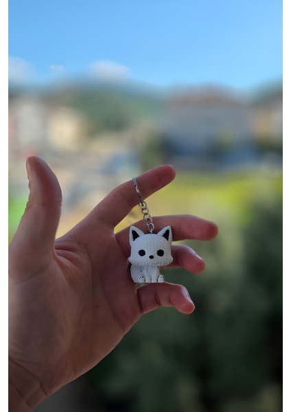 Örgü Desenli Yeşil Triceratops Anahtarlık – Sert ve Ağır Plastik Figür | Dekoratif Aksesuar modelleri