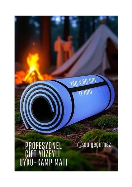Uyku Matı - Kamp Matı - Piknik Çadır Matı 11 mm Çift Taraflı Mavi fiyatları