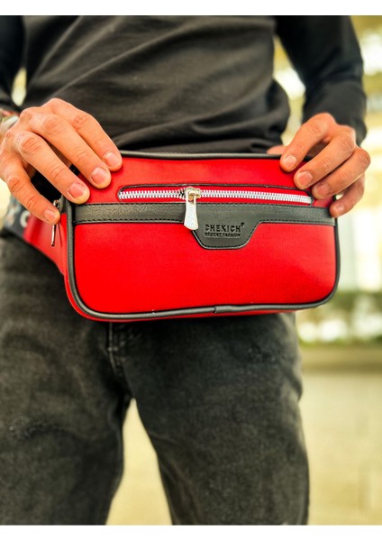 CH101 - Poani Tablet Erkek Çanta Sıyah - Kırmızı