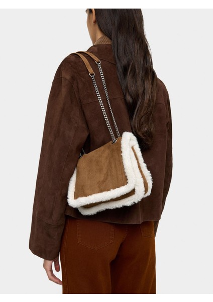 Kürk Efektli Kenarlı Omuz Çantası fiyatları