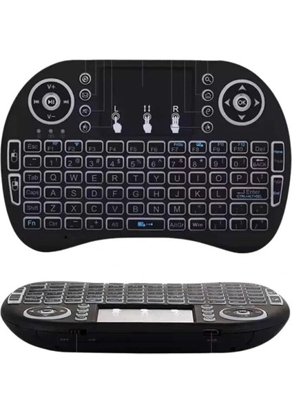 Kablosuz Türkçe Q Klavye Rgb Işıklı Televizyon Ps3 Dokunmatik Mouse indirimleri