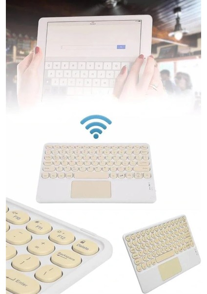 Android ve Ios Uyumlu Bluetooth Klavye Touchpad Slim Kablosuz Wifi Q Klavye indirimleri