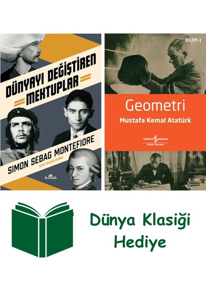 Dünyayı Değiştiren Mektuplar + Geometri + Dünya Klasiği Hediye
