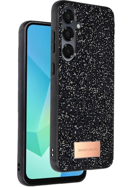 Techmrt Onegif Samsung Galaxy A16 5g Bright Simli Kapak - Siyah