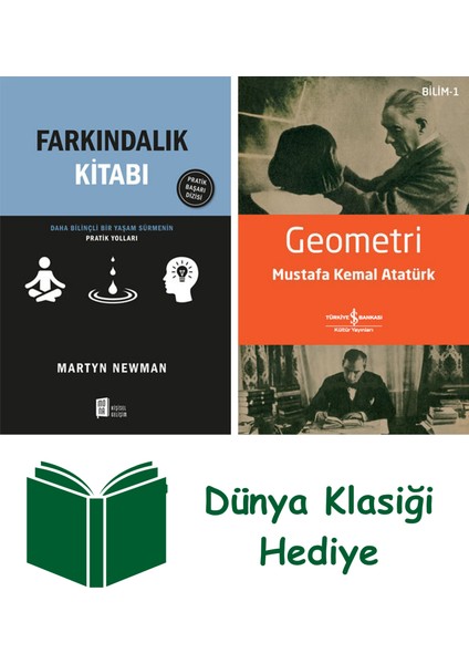 Farkındalık Kitabı + Geometri + Dünya Klasiği Hediye