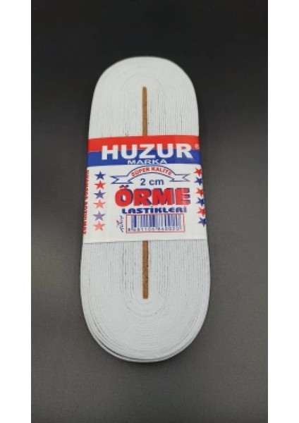 Beyaz - 2cm Paça Lastik Yassı Geniş 10MT (K95)