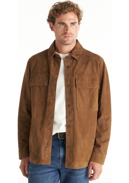 Standart Gömlek Yaka Düz Camel Erkek Gömlek TBMRLT1022 fiyatları