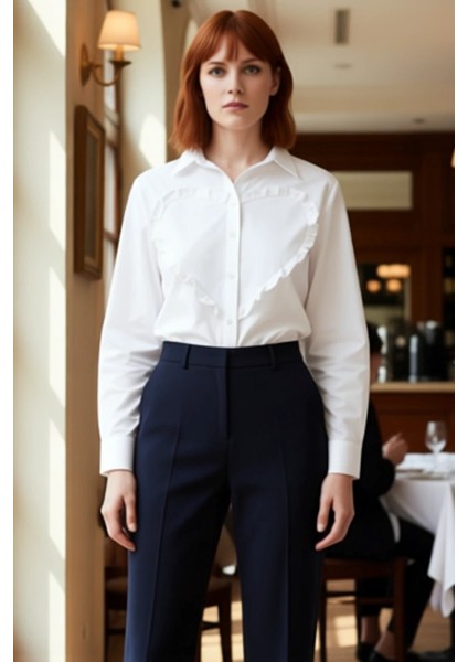 Kadın Kalp Detaylı Gömlek Büyük Beden Fonksiyonel Dayanıklı Kaliteli Konforlu Estetik Spor fiyatları