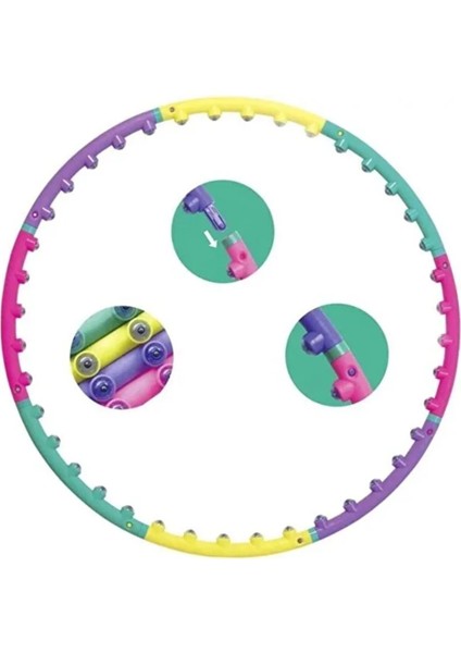 Masajlı Egzersiz Çemberi 8 Parça Çember Hulalop 98 cm 1200 gr Ağırlıklı Hulalop fiyatları