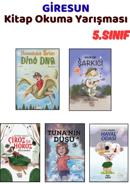 Giresun Kitap Okuma Yarışması 5.sınıf Kitapları, 5 Kitap Set, 5.sınıf Masal Öykü