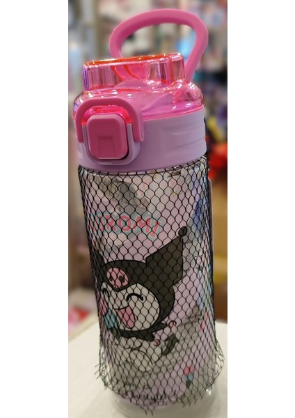 Kuromi Figürlü Plastik Matara Pipetli 550 ml