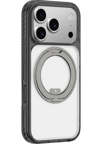 iPhone 17 Pro Max Uyumlu Kılıf M-Safeli Airbag Standlı Amazingthing Titan Pro Magspin Kapak Siyah modelleri