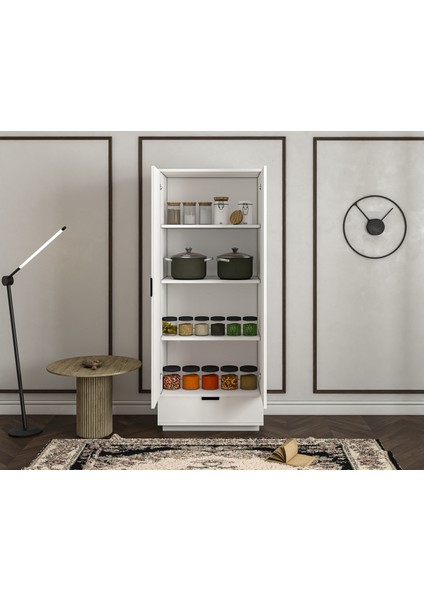 2 Kapaklı Tek Çekmeceli 3 Raflı Ultra Çok Amaçlı Mutfak Banyo Kiler Dolabı modelleri