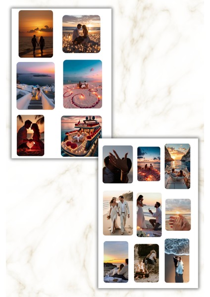 Aşk Hayal/yaratım Panosu -Dream Board Sticker Seti 2 Sayfa 15 Parça-Ajanda-Journal-Manifest fiyatları
