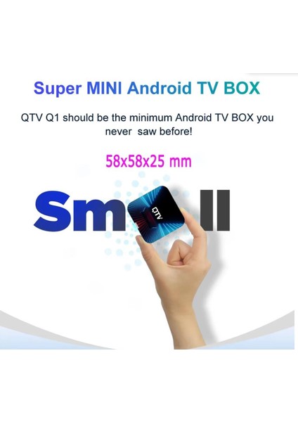 Vontar Qtv Q1 Android Tv Kutusu 10.0 Allwinner H313 2gb 16GB Destek 4K H.265 HDR10 Wifi Televizyon Kilidi Medya Oynatıcı Set Top Box 2gb 16GB fiyatları