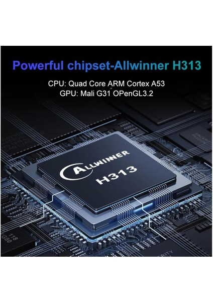 Vontar Qtv Q1 Android Tv Kutusu 10.0 Allwinner H313 2gb 16GB Destek 4K H.265 HDR10 Wifi Televizyon Kilidi Medya Oynatıcı Set Top Box 2gb 16GB modelleri