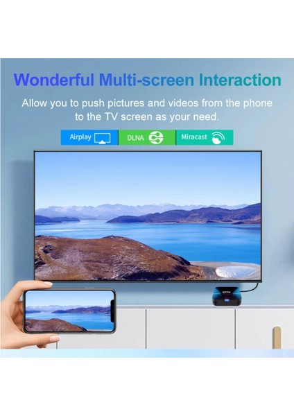 Vontar Qtv Q1 Android Tv Kutusu 10.0 Allwinner H313 2gb 16GB Destek 4K H.265 HDR10 Wifi Televizyon Kilidi Medya Oynatıcı Set Top Box 2gb 16GB