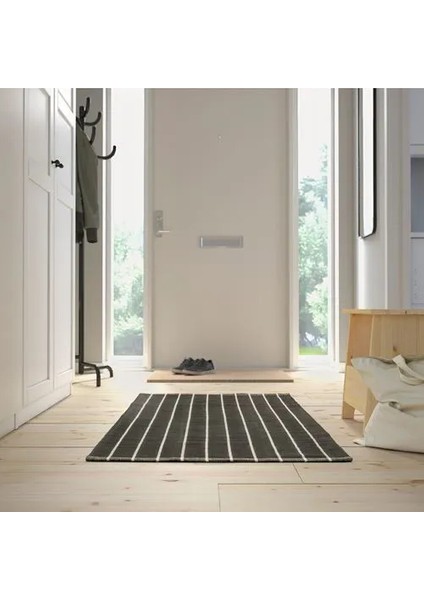 Rıdstıg Büyük Halı Gri Kırık Beyaz 80 x 180 cm Dikdörtgen Düz Dokuma modelleri