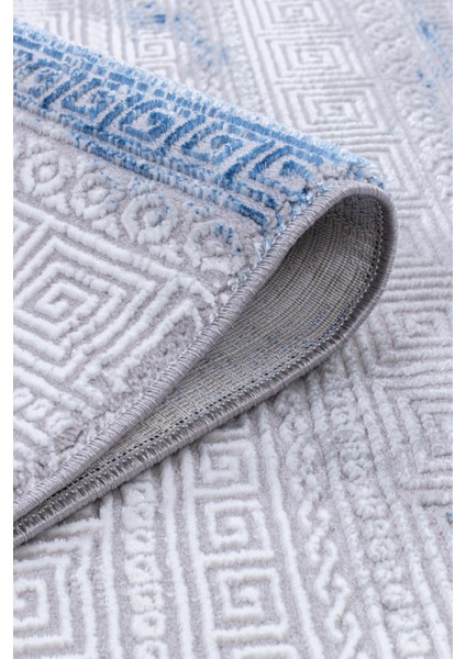 Arden Collection Mavi Modern Saçaklı Yumuşak Dokuma Makine Halısı Salon Oturma Odası Mutfak Koridor fiyatları