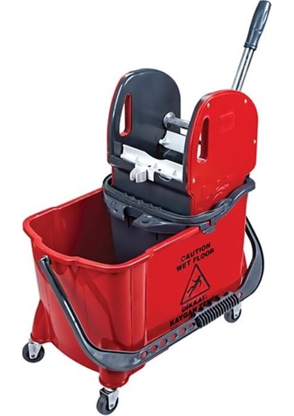 Uctm HTS731 Mimoza Hünerli Tekerlekli Temizlik Seti Plastik Presli