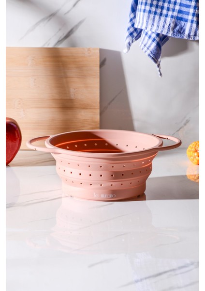 Flow Katlanabilir Isıya Dayanıklı Silikon Süzgeç 20 cm | Pembe fiyatları