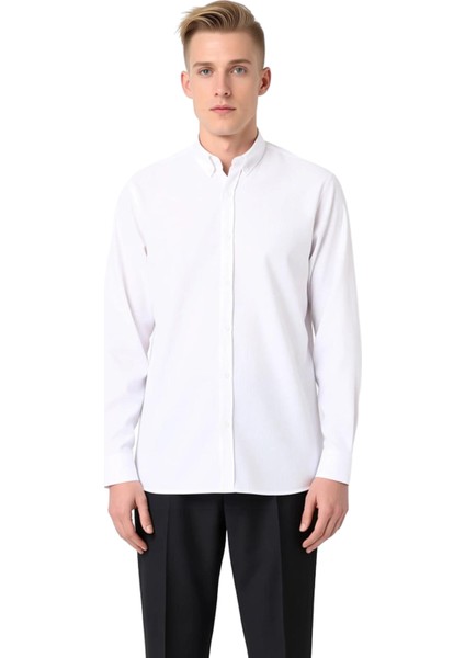 Erkek Dokulu Slim Fit Uzun Kollu Gömlek Modern Tarzı ve Konforu Bir Arada Sunan Şık Seçim Spor fırsatları