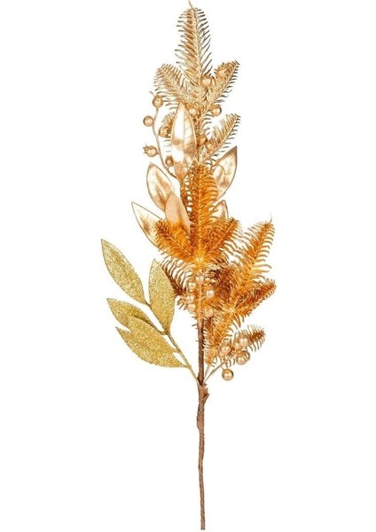 Yılbaşı Süsü Simli Dal Gold 78 Cm.