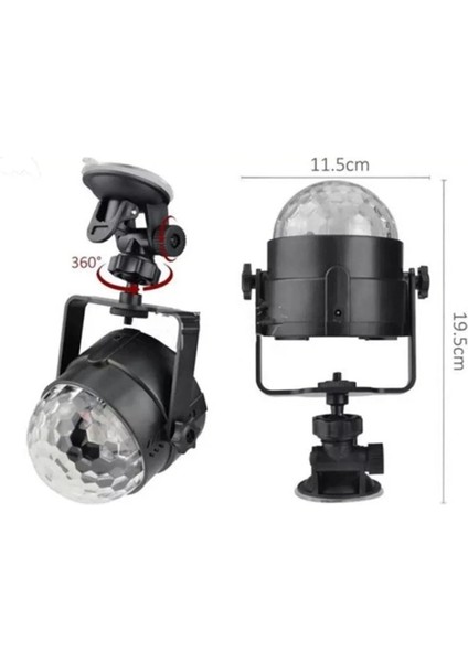 Müzik Ritmine Uyumlu 7 Modlu Renkli Disko Topu Işığı fırsatları