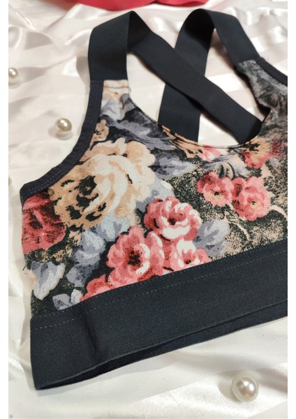 Sırt Detaylı Gri Çiçekli Sporcu Büstiy fiyatları