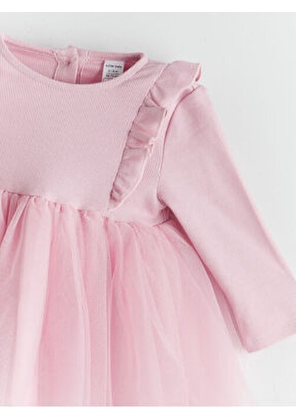 Bisiklet Yaka Tütülü Kız Bebek Elbise modelleri