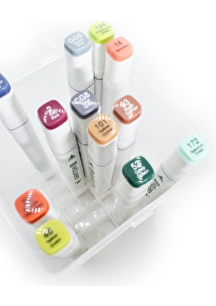 Premium 60'lı Çift Taraflı Kalem Seti Plastik Şeffaf Taşıma ve Koruma Çantalı fiyatları