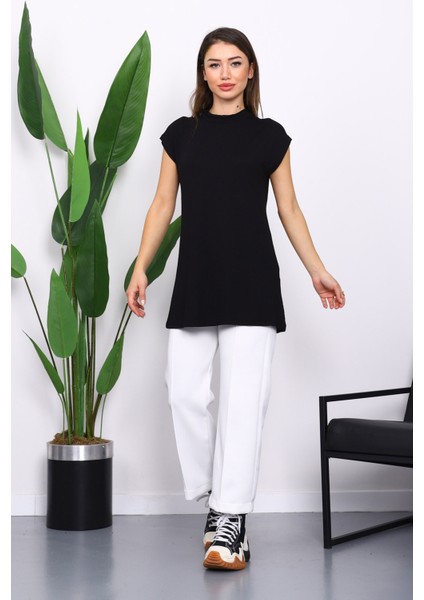 Siyah Dik Yaka Sıfır Kol İçlik fiyatları