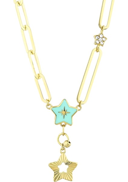 Yıldız Figürlü Altın Kolye - 14K fiyatları