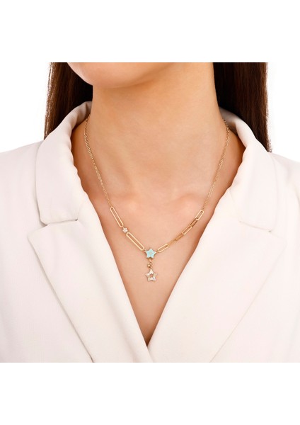 Yıldız Figürlü Altın Kolye - 14K modelleri