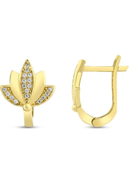 Lotus Altın Küpe - 14K