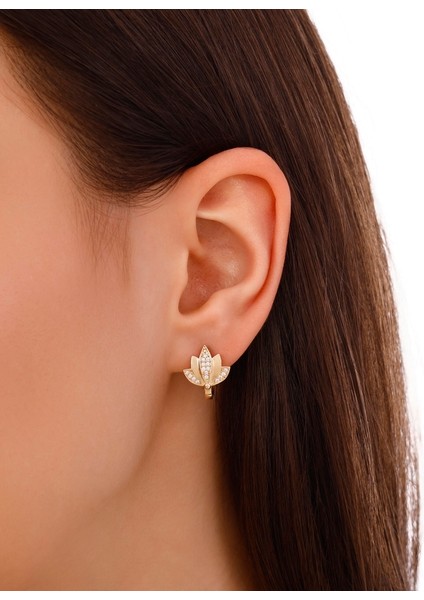 Lotus Altın Küpe - 14K modelleri