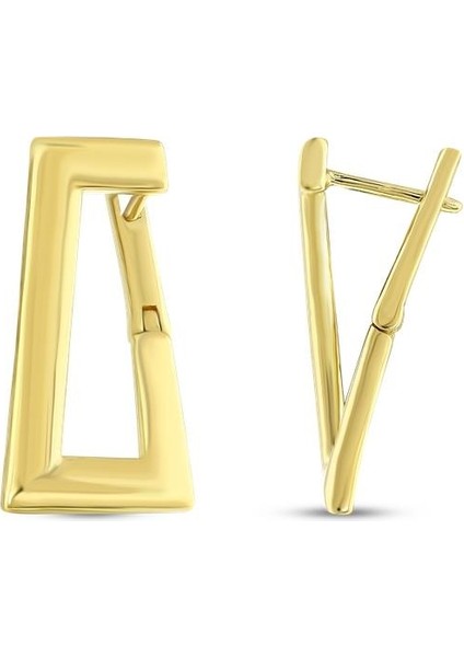 Altın Tasarım Küpe - 14K