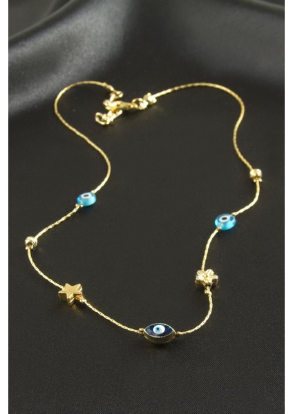 Nazar Mineli Zincir Şans Kolye